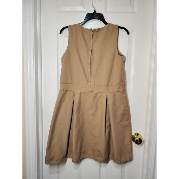 Lands' End School Uniform Little Girls Jumper Top of Knee Dress- Khaki Size 10 - Picture 3 of 5